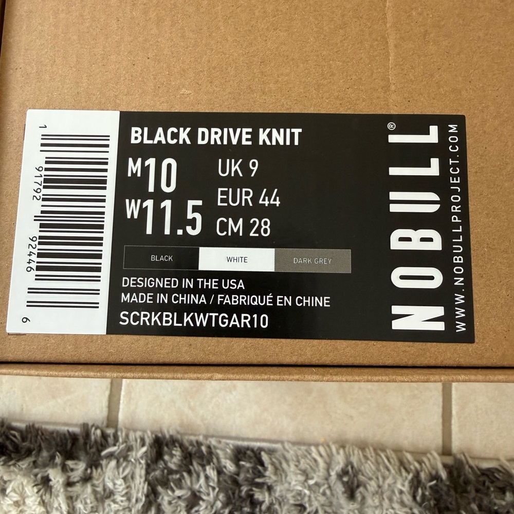 NOBULL Black and Dark Gray Drive Knit Shoes - Picture 2 of 7